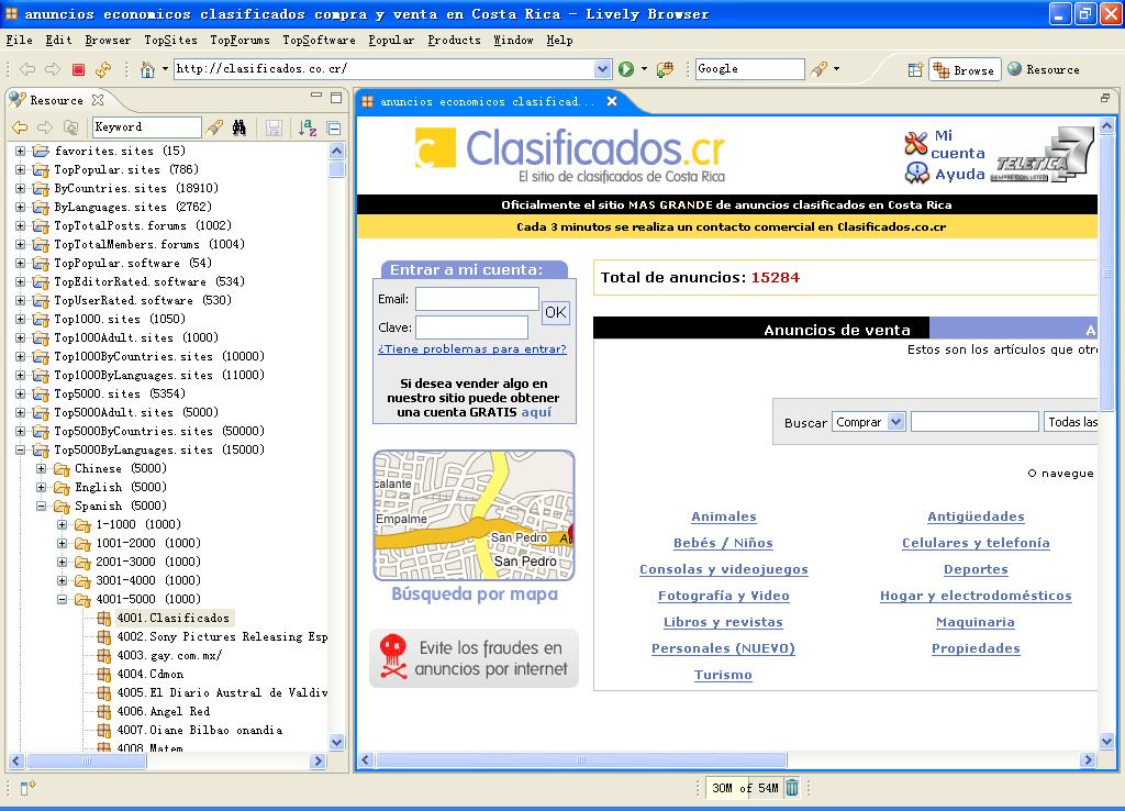 Click to view Lively Browser Basic 4.3.0 screenshot